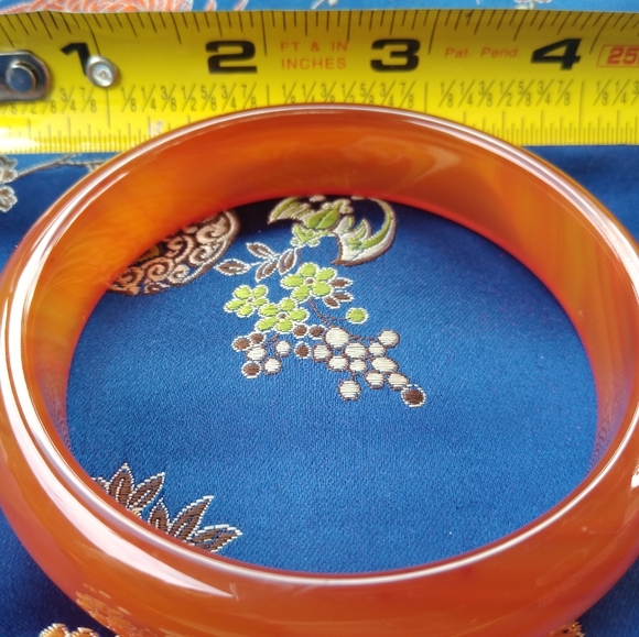 Carnelian Bangle Jade Bracelet - Picture 2 of 8
